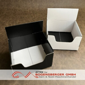 Kartonschachtel, 100 Stk., schwarz/weiß, 155x130x95 mm